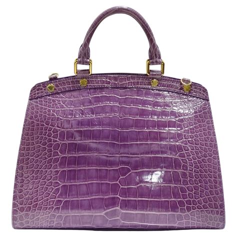 lv brea purple crocodile leather